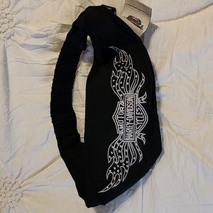 WOMENS HARLEY DAVISON BANDANA WITH ELASTIC BAND VERY PRETTY AND STUD AND SPARKLE